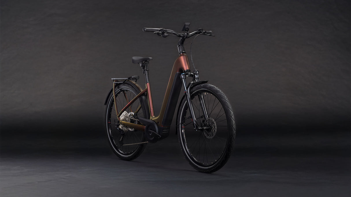 CUBE Bikes Kathmandu Hybrid Pro 800 Easy Entry Sunglow Chrome (2025)