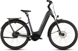 CUBE Kathmandu Hybrid Comfort Pro 800 Easy Entry (2026) Slabgrey´n´Black — step-through e-bike, side view