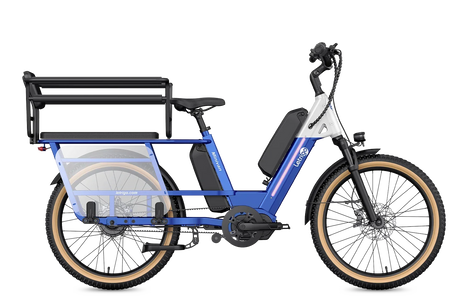 Letrigo Minivan – Blue with kid rails and seat pads