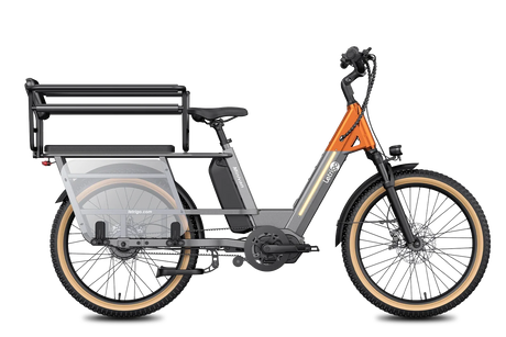 Letrigo Minivan – Gray with kid rails and seat pads