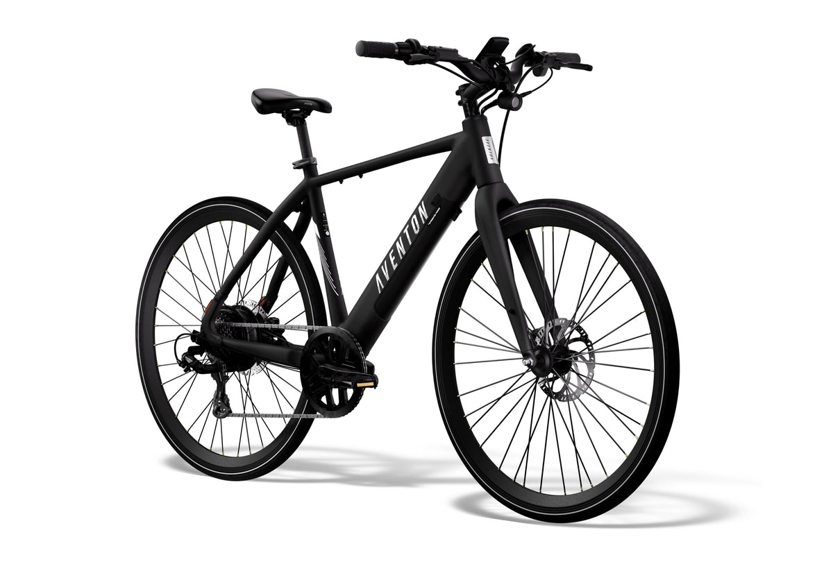 Aventon Soltera 2.5 — Matte Midnight Black, front three-quarter