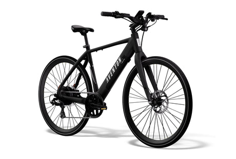 Aventon Soltera 2.5 — Matte Midnight Black, front three-quarter